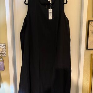 Eileen Fisher Black Sleeveless Midi Dress